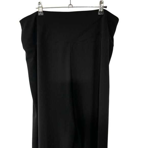Ruby Ribbon Pull On Stretch Wide Leg Dress Pants Flare Black Casual Office XL - Picture 6 of 9